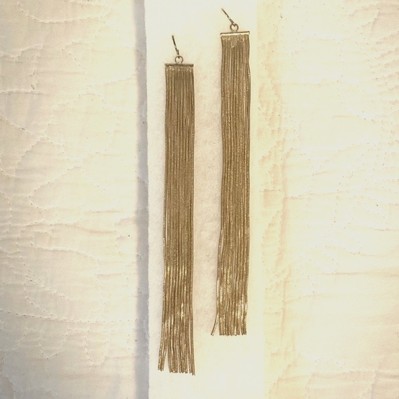 NWOT Nordstrom gold tone tassel earrings - Picture 1 of 7